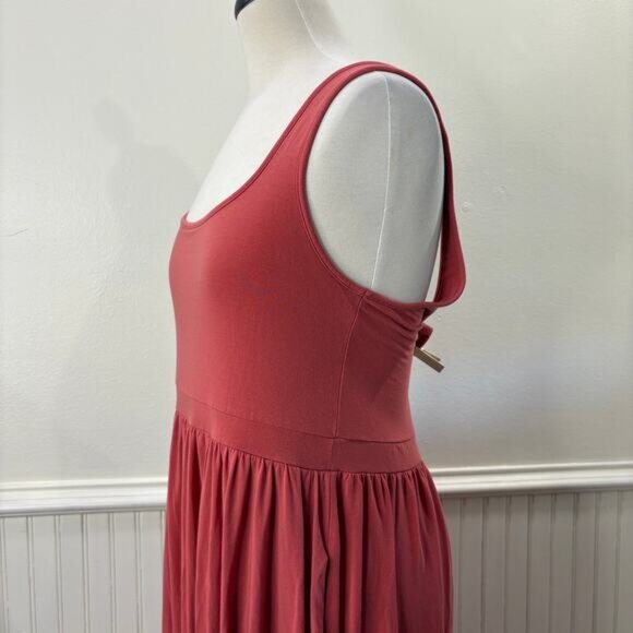 Aritzia Wilfred L Market Tank Dress Scoop Neck Milk Maid Stretch Pockets Summer - Picture 13 of 14